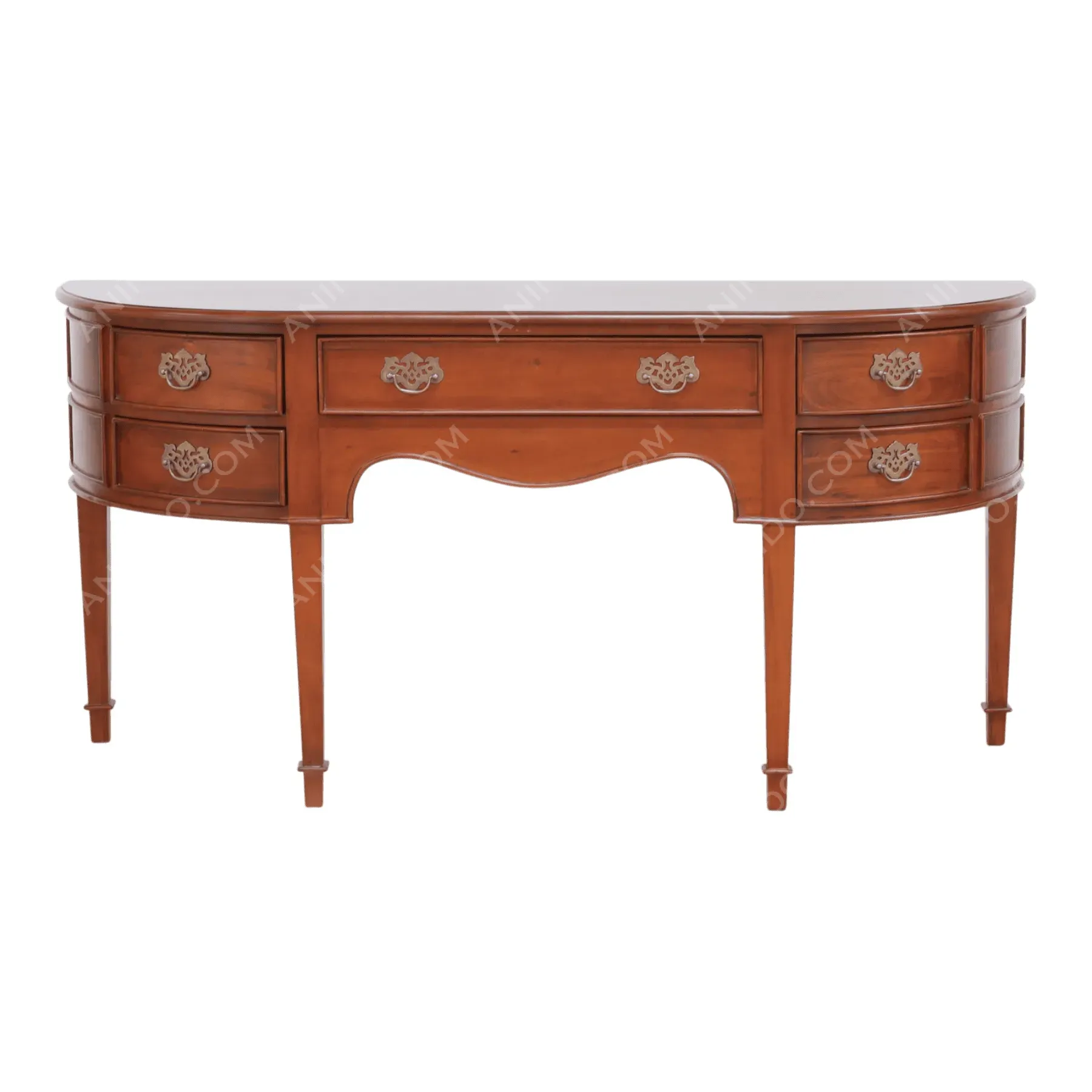 Demi-Lune Six-Drawer Console