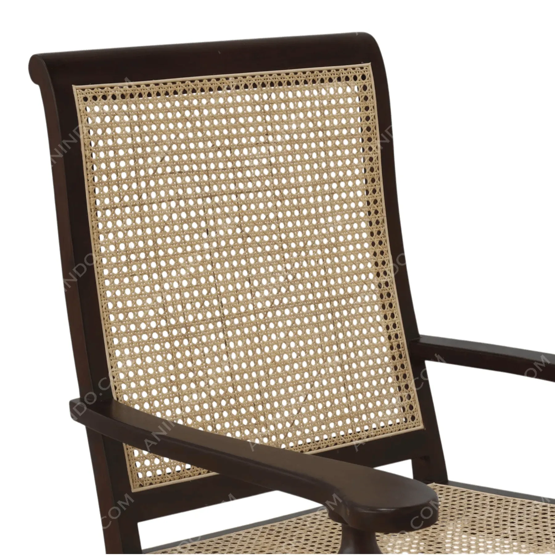 Turn-Leg Colonial Cane Armchair - Image 3