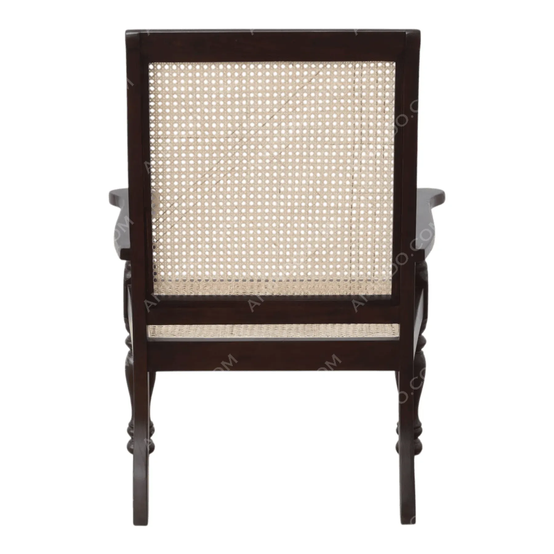 Turn-Leg Colonial Cane Armchair - Image 7