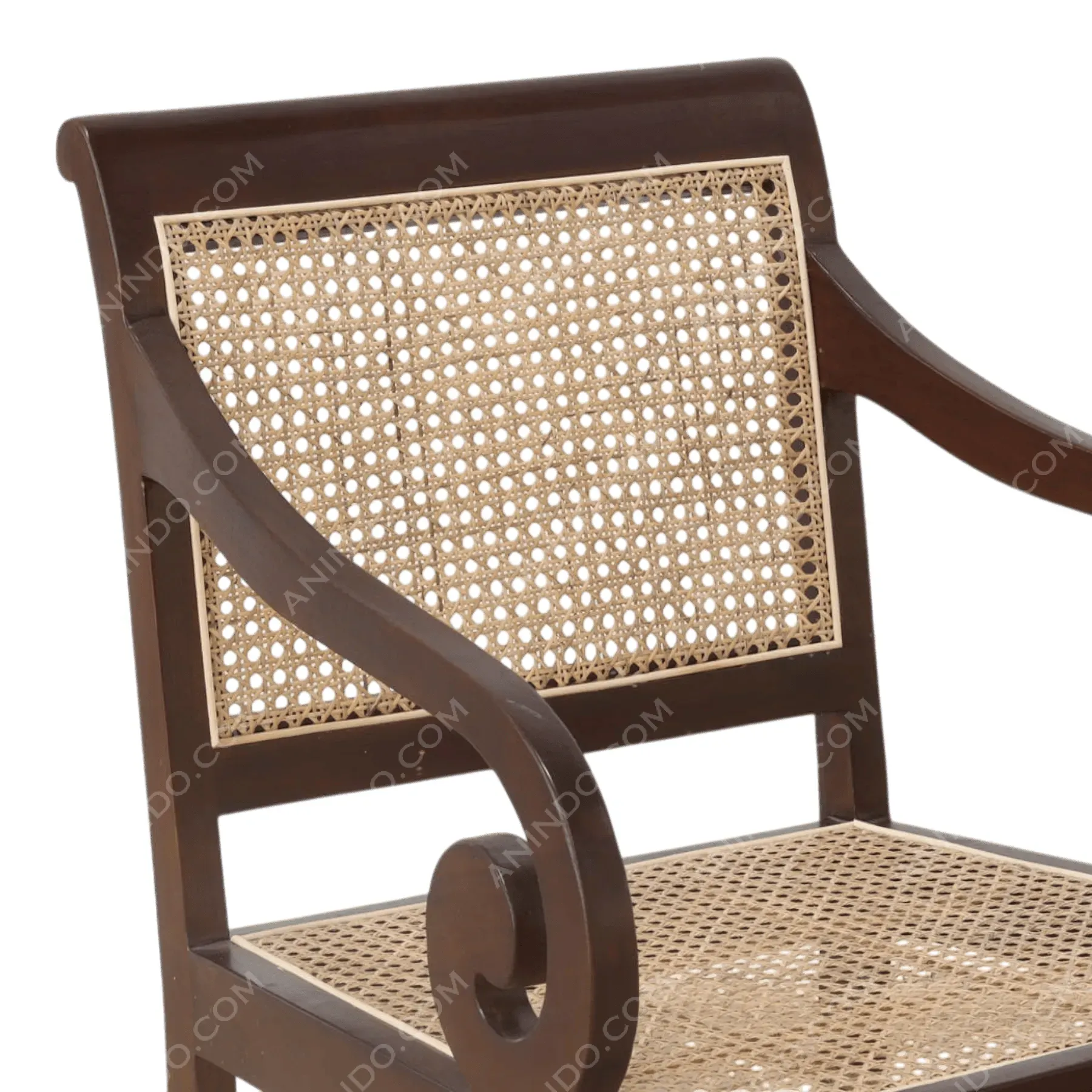 Colonial Cane Armchair - Image 3