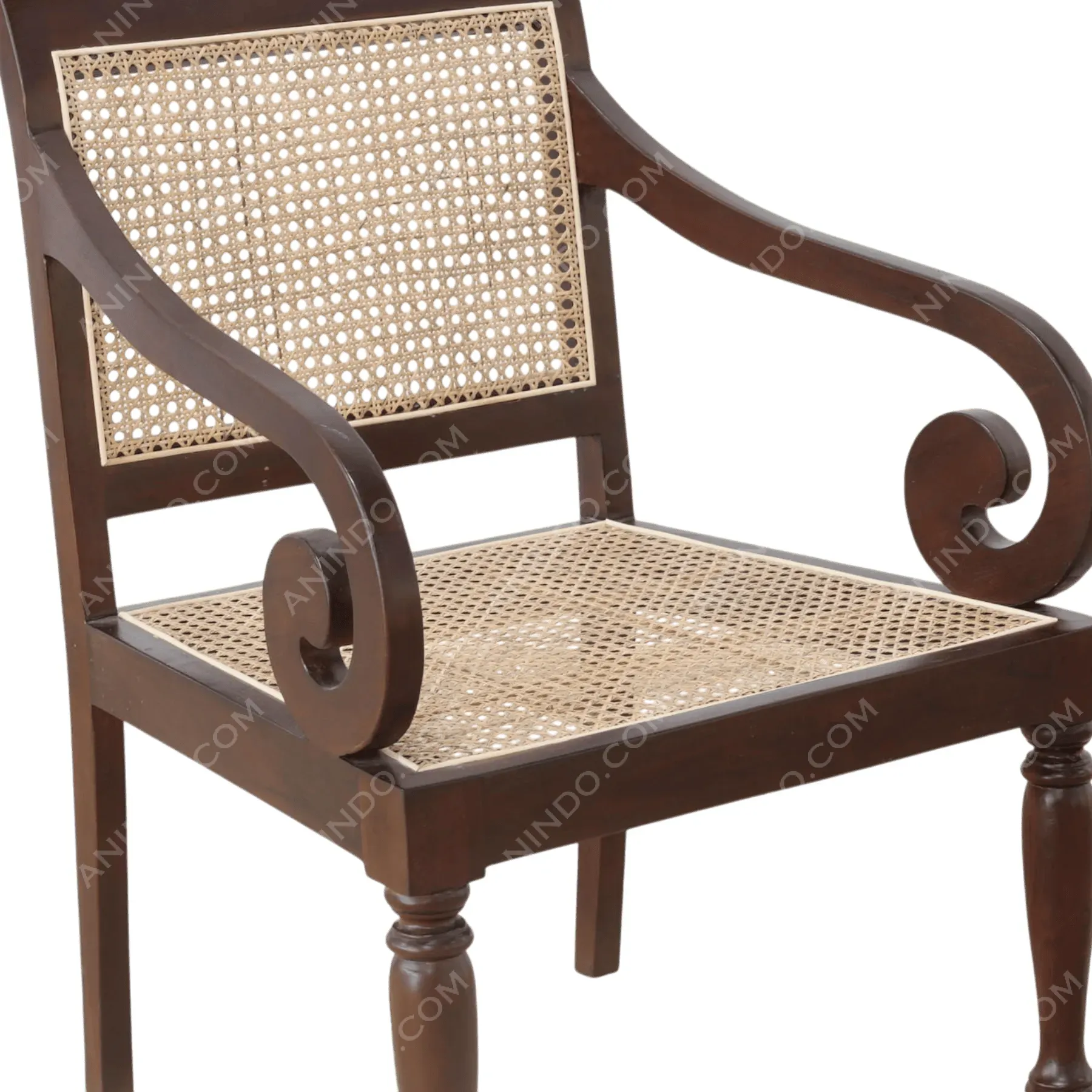 Colonial Cane Armchair - Image 4