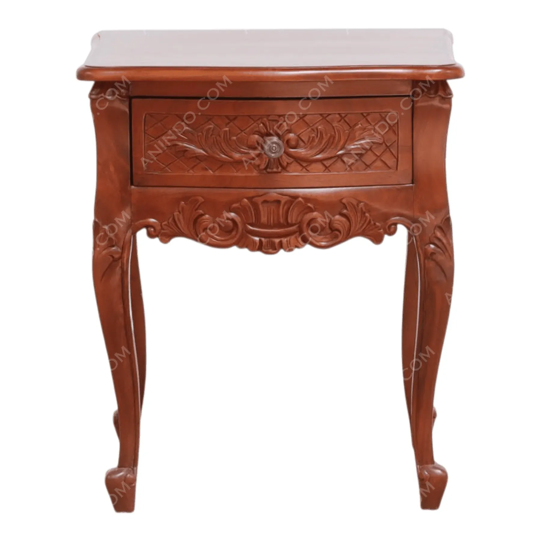 Rococo Carved Single-Drawer Nightstand