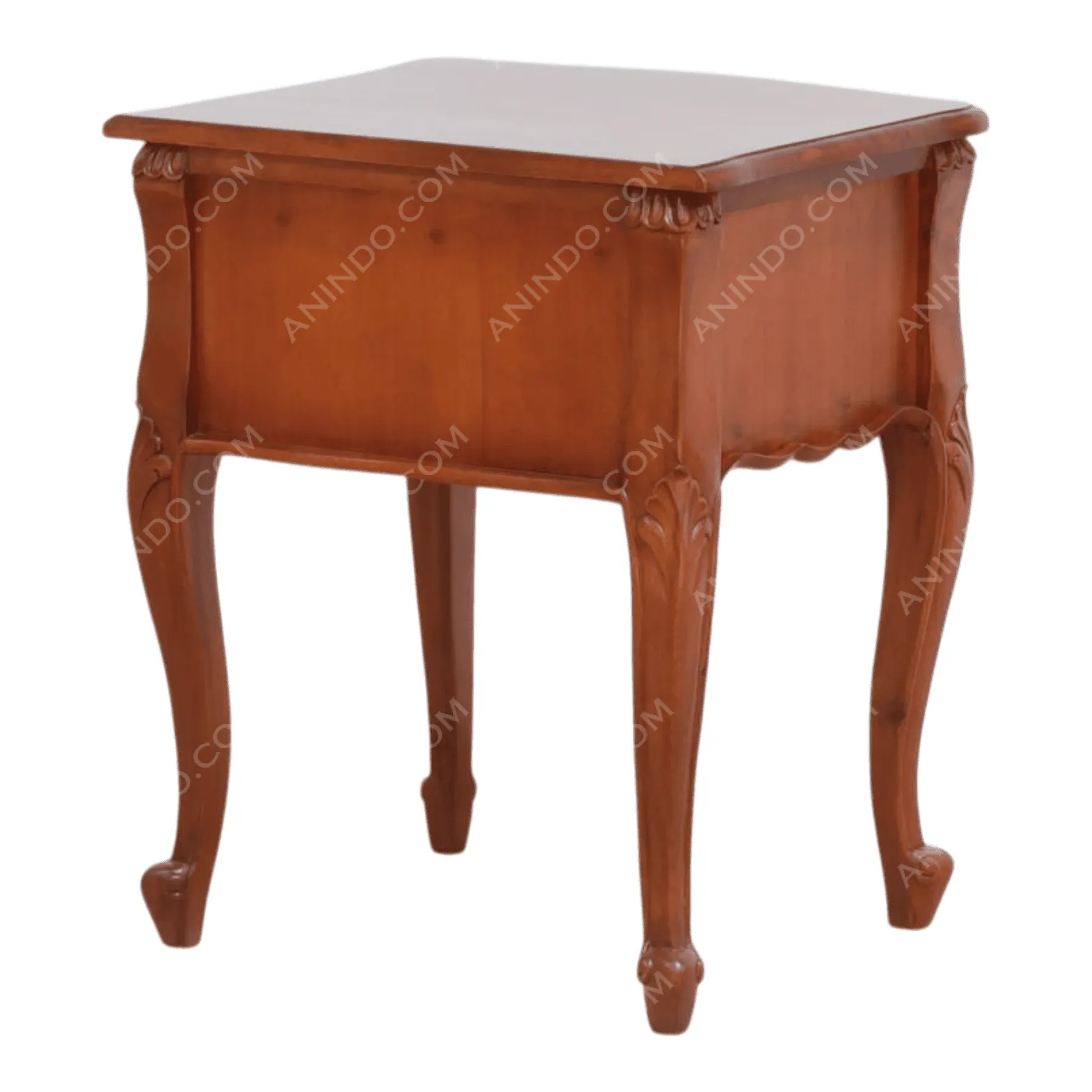 Rococo Carved Single-Drawer Nightstand - Image 5