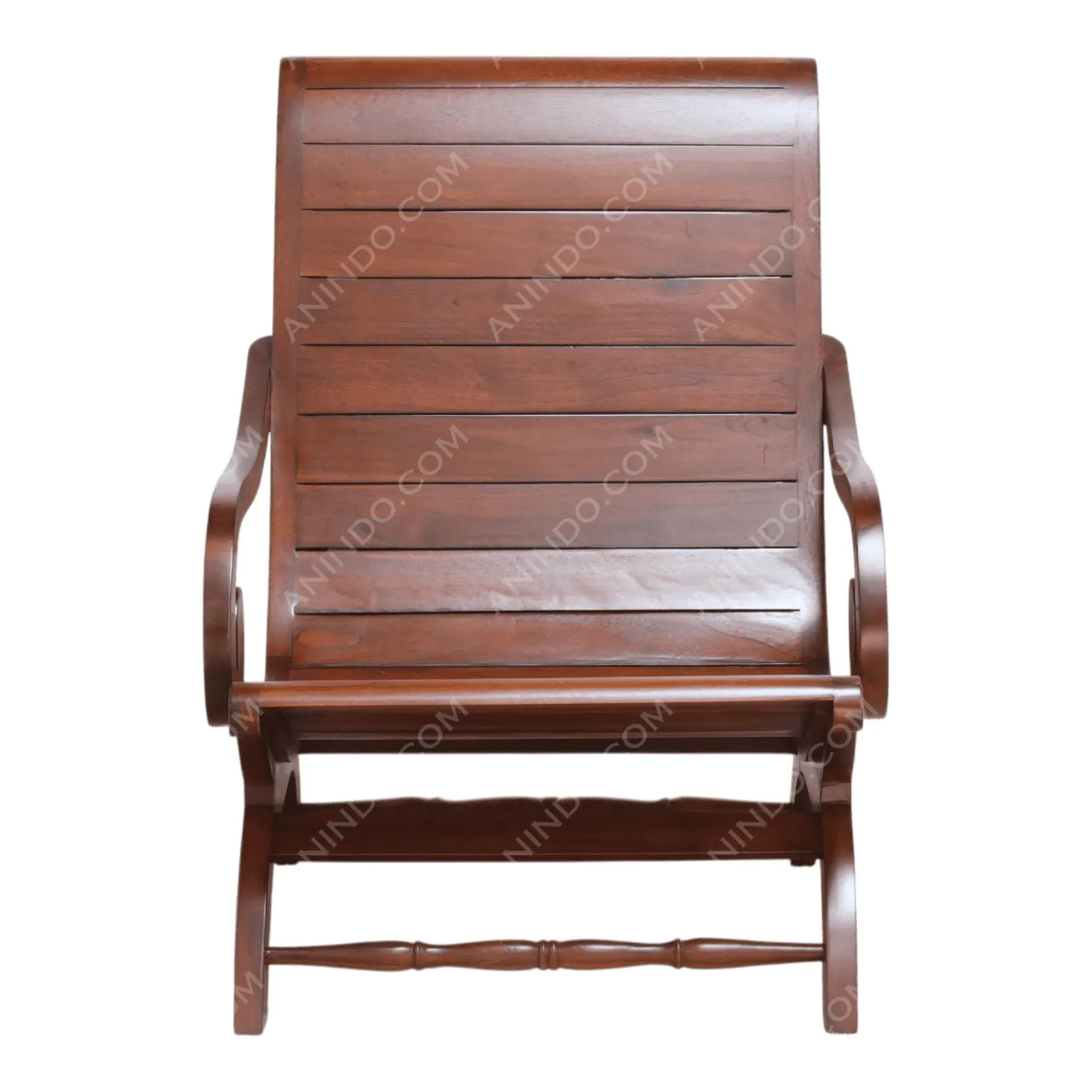 Planked Slat Reclining Chair