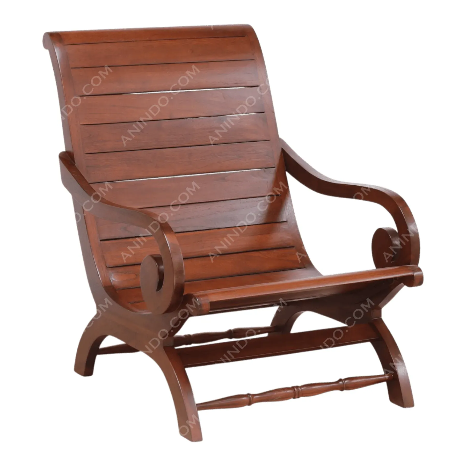 Planked Slat Reclining Chair - Image 2