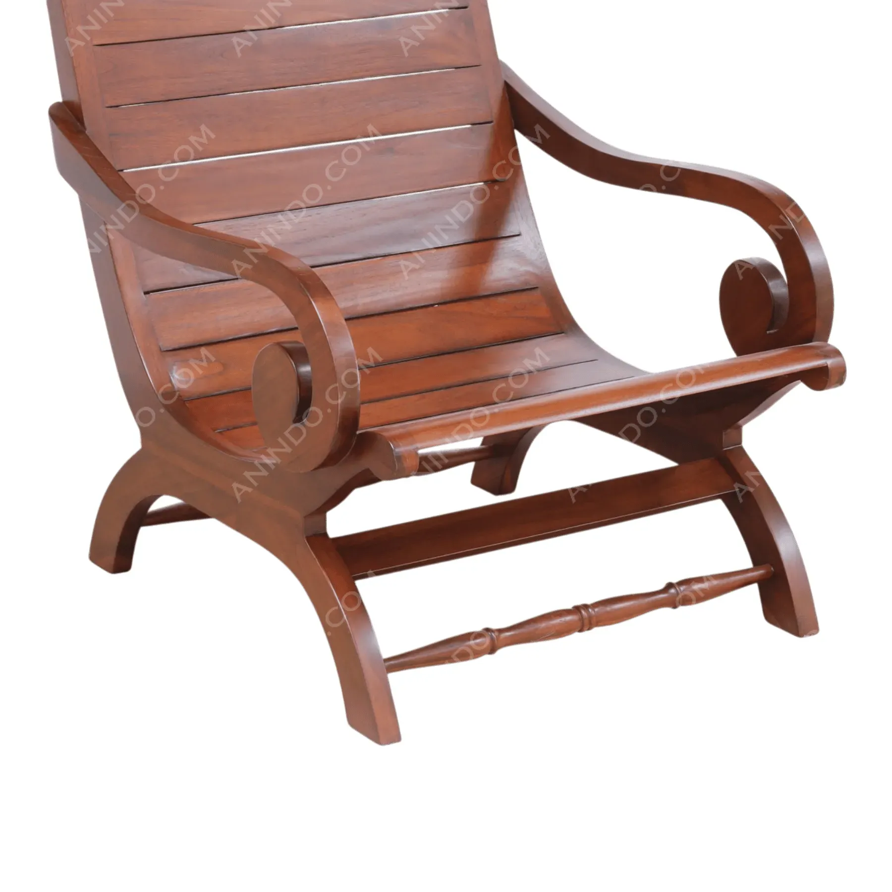 Planked Slat Reclining Chair - Image 3