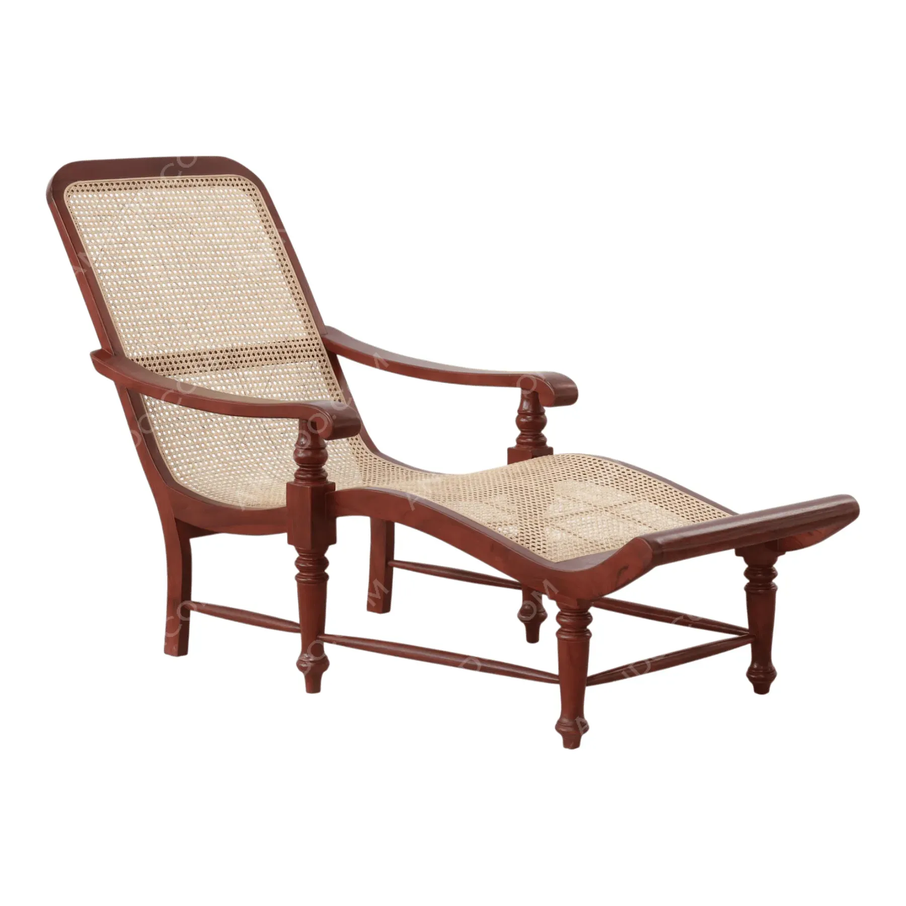 Folding Cane Planter's Chair - Image 2