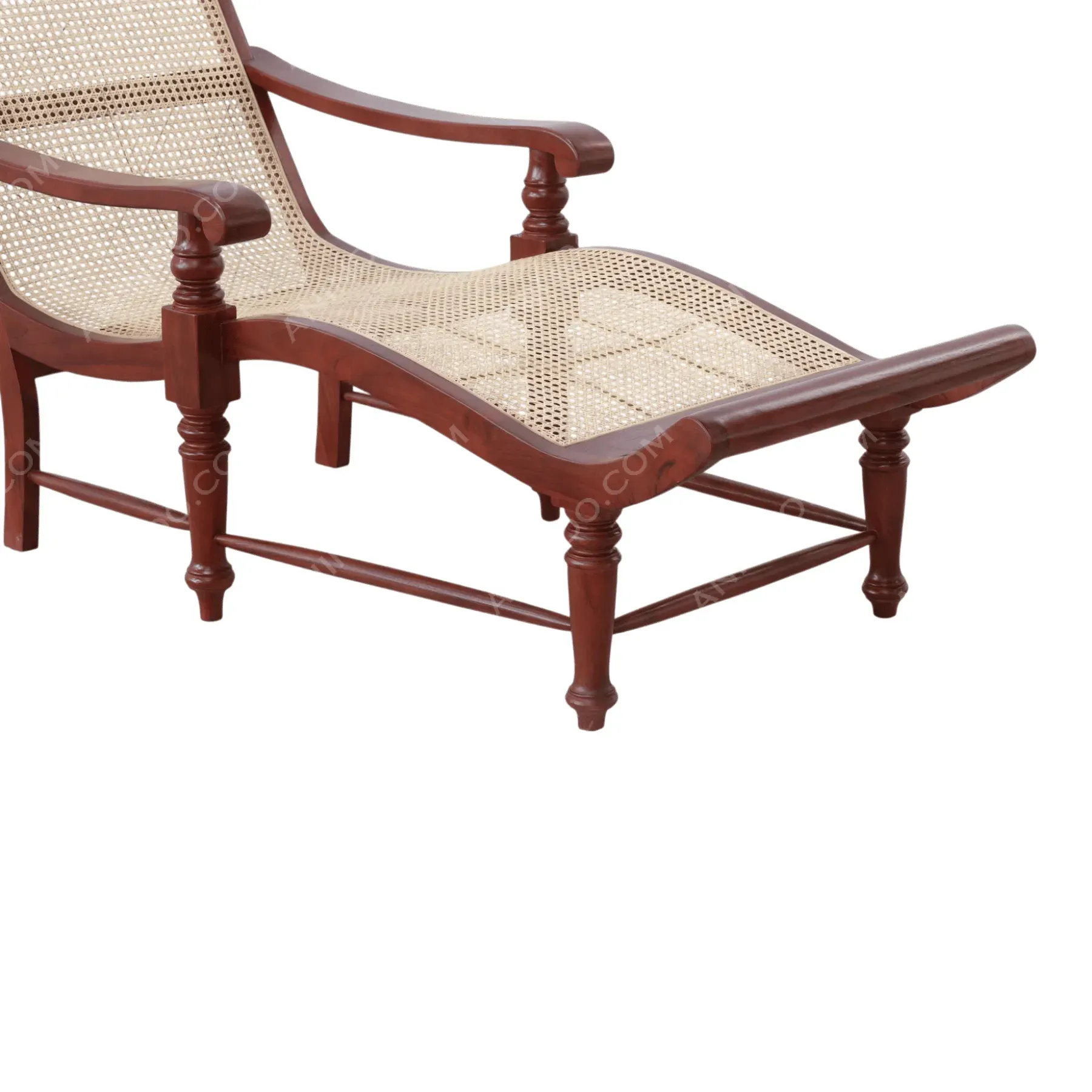 Folding Cane Planter's Chair - Image 4