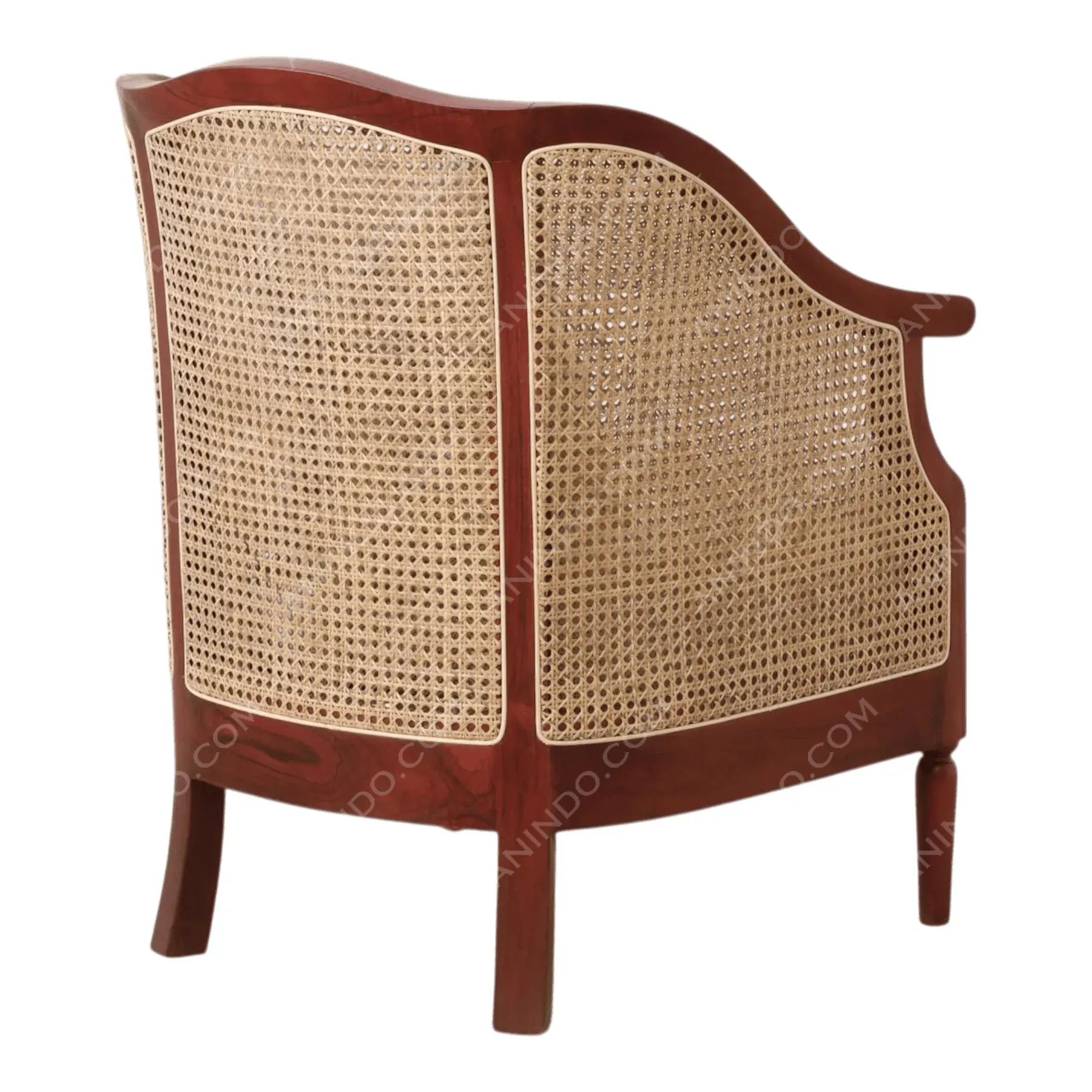 Upholstered Tub Chair with Cane Sides - Image 5