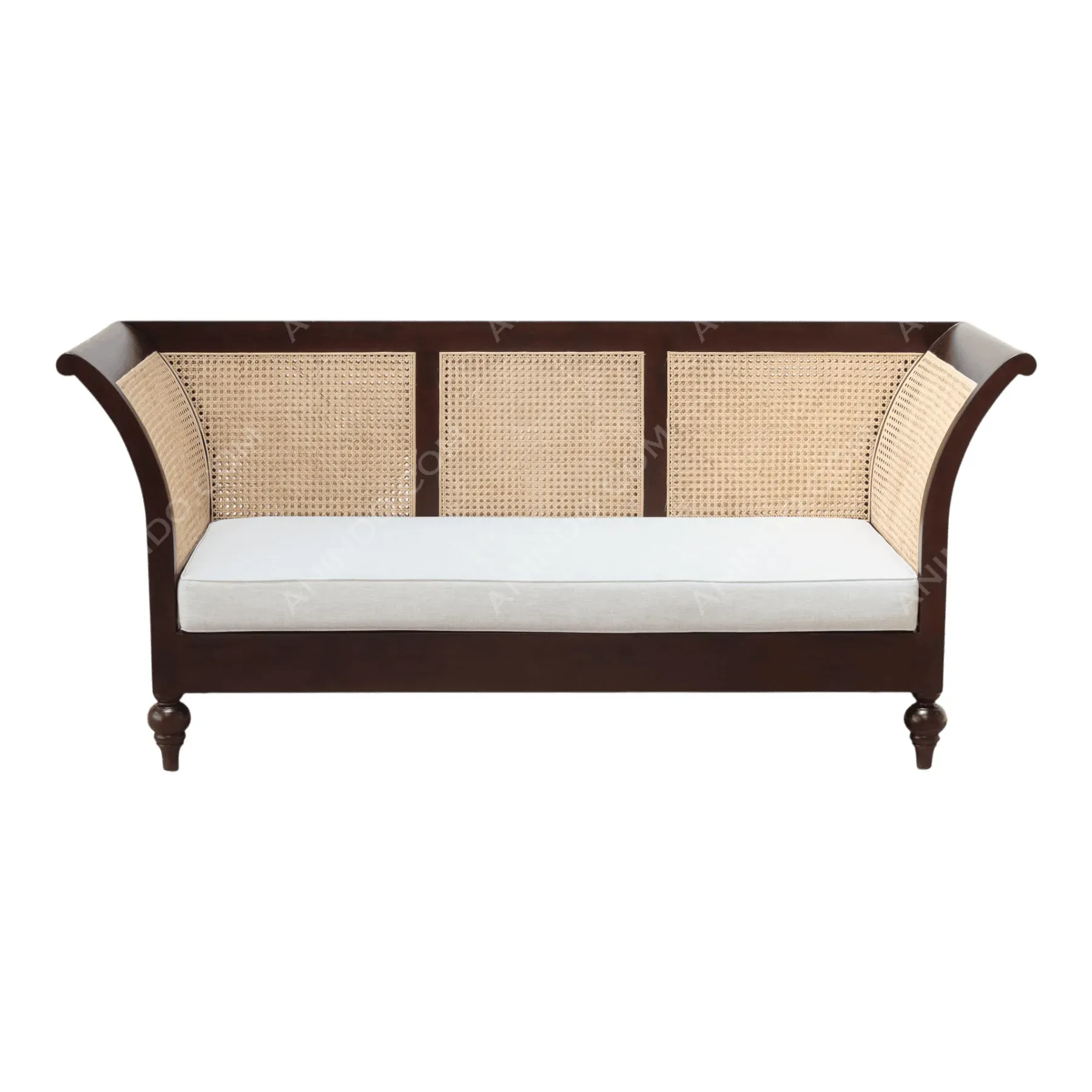 Regency Settee with Curved Arms