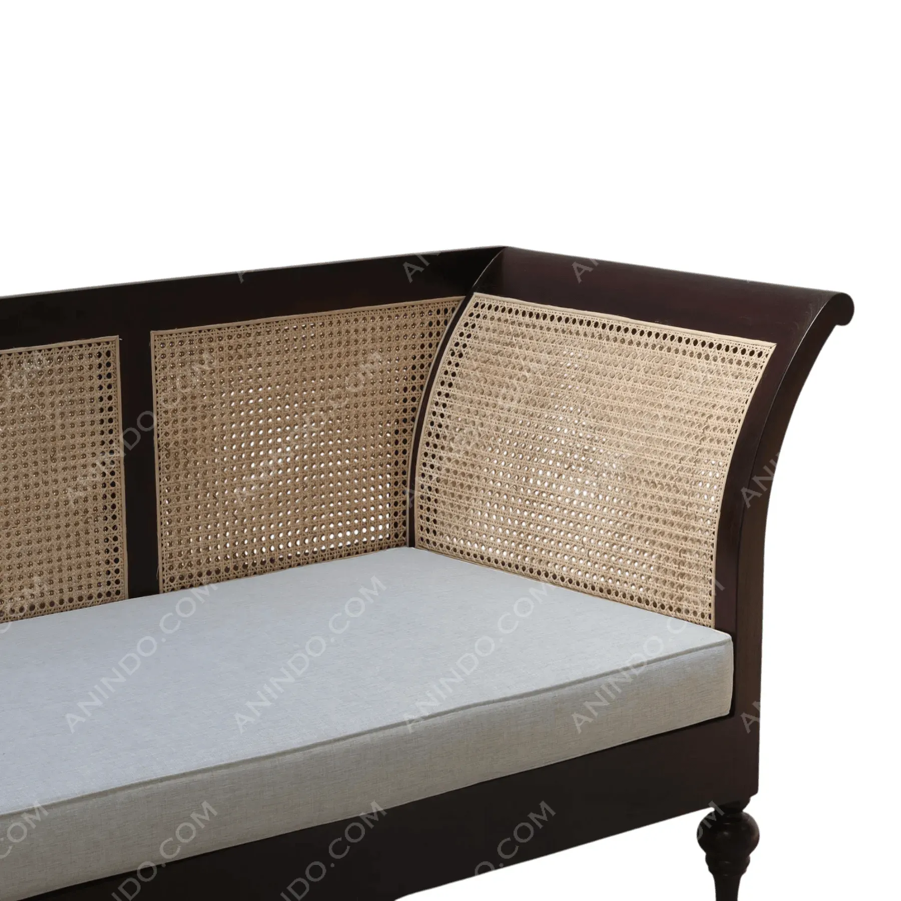 Regency Settee with Curved Arms - Image 4