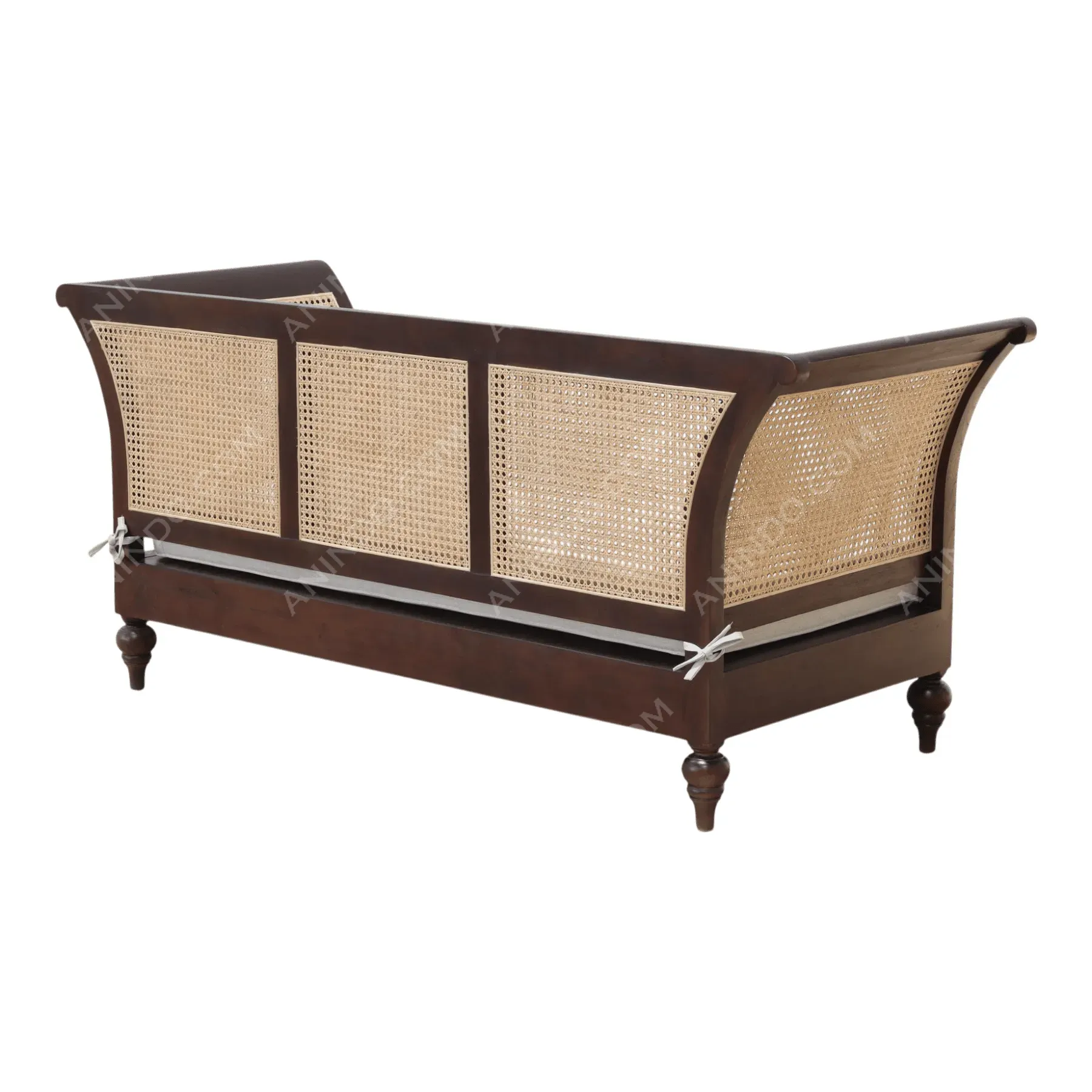 Regency Settee with Curved Arms - Image 6