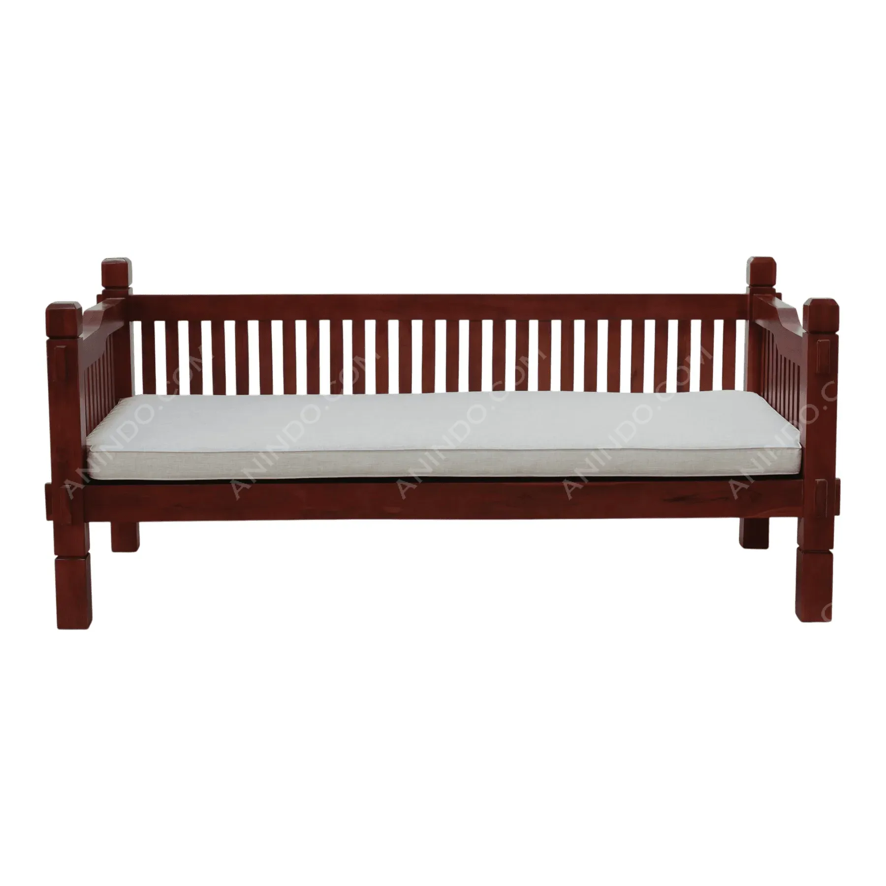 Block Post Cushioned Bench