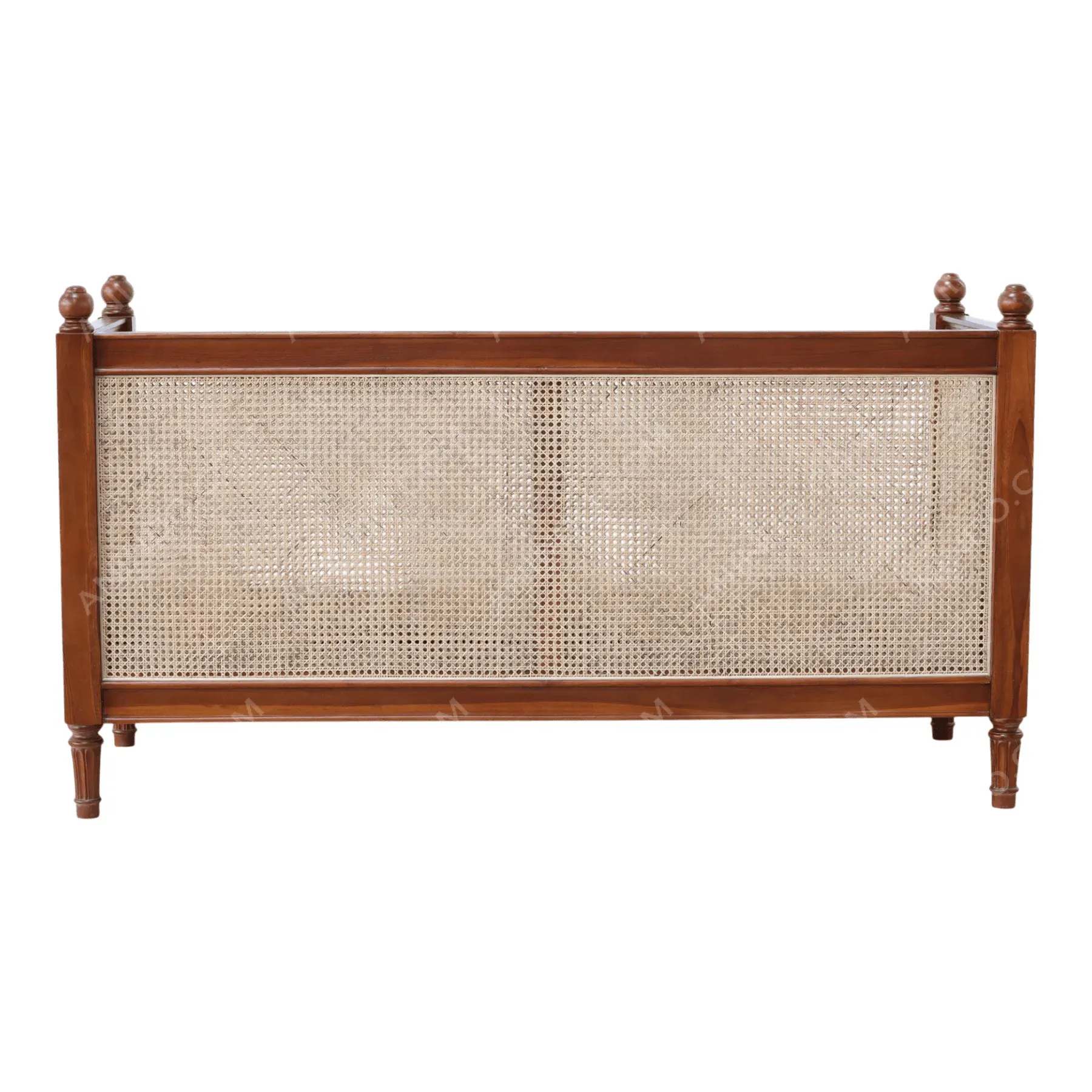 Roman Settee with Cane and Upholstery - Image 8