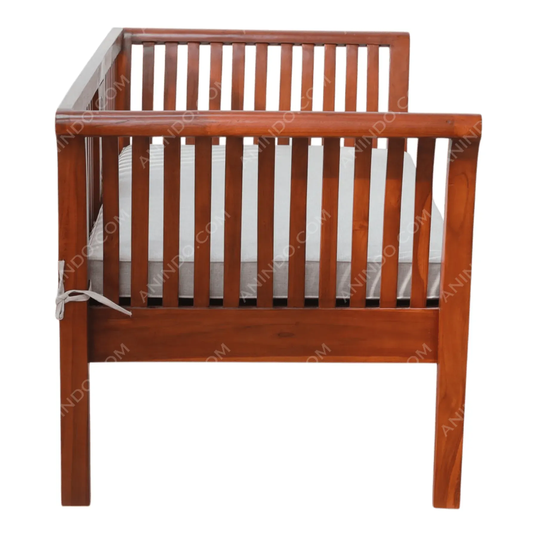 Flower Motif Cushioned Settee - Image 5