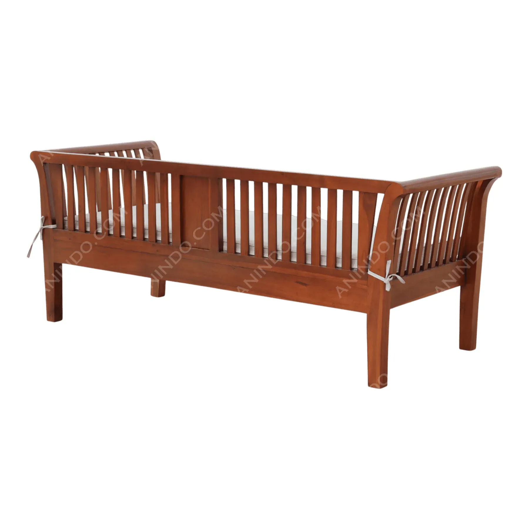 Flower Motif Cushioned Settee - Image 6