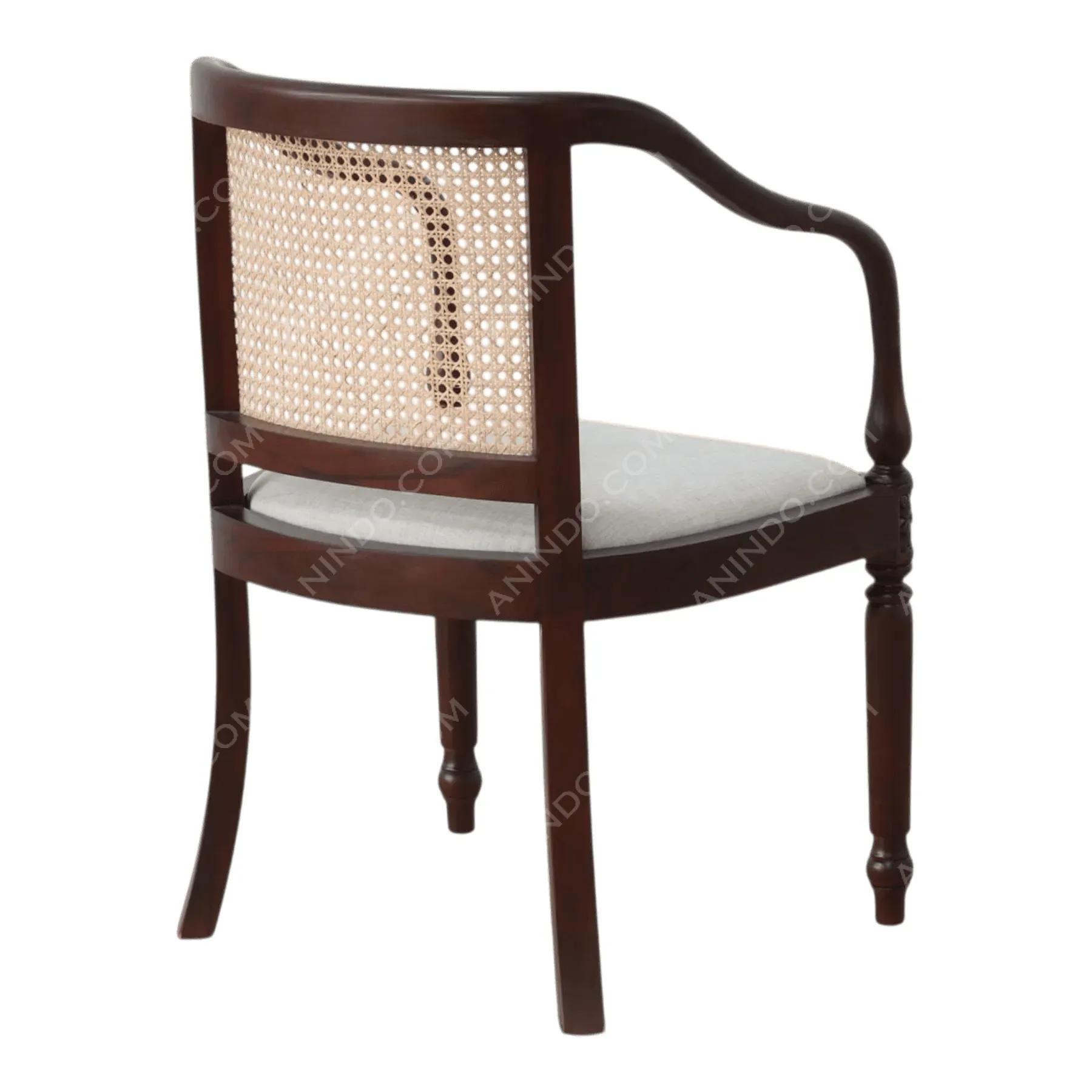 Cane-Back Turned-Post Dining Chair - Image 6
