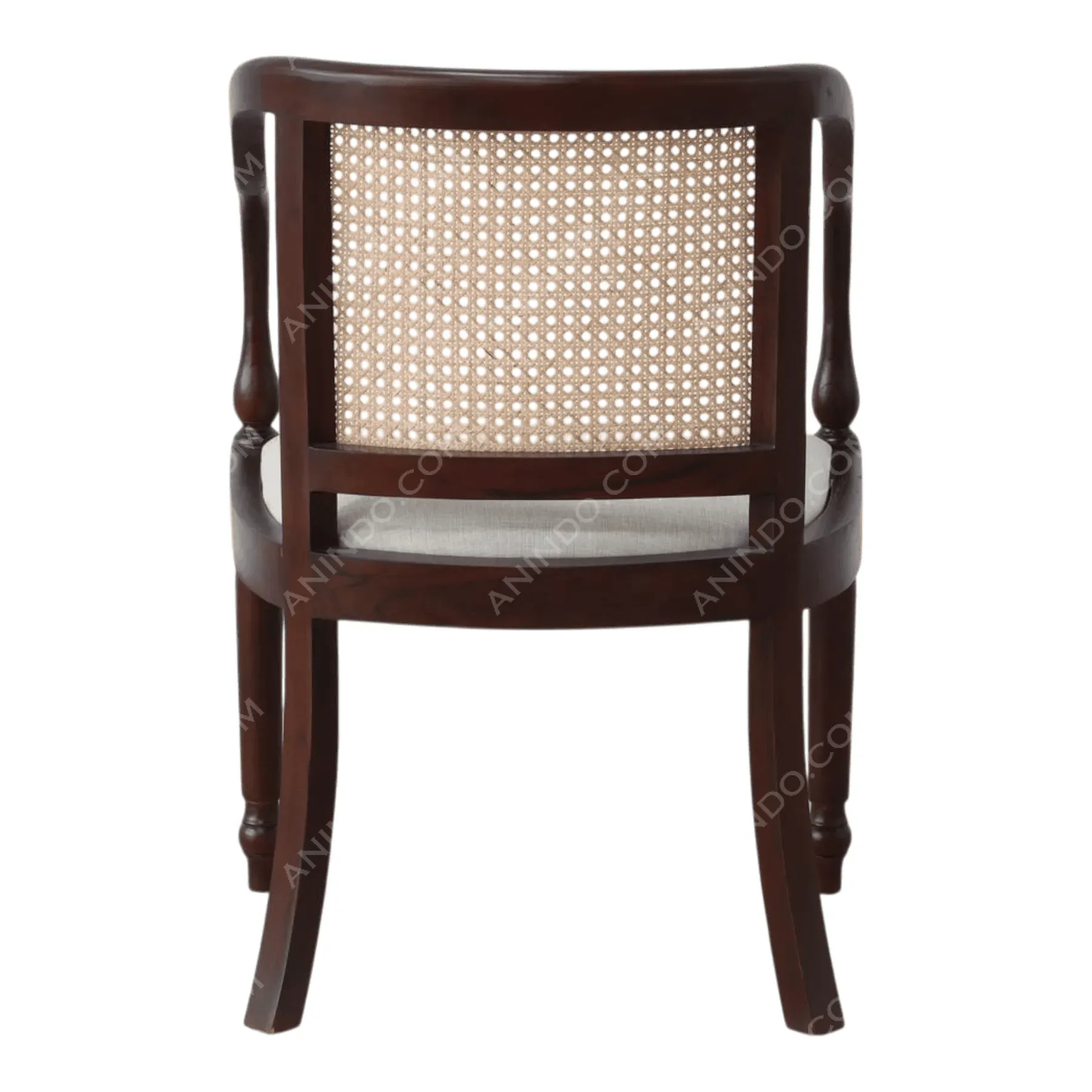 Cane-Back Turned-Post Dining Chair - Image 7