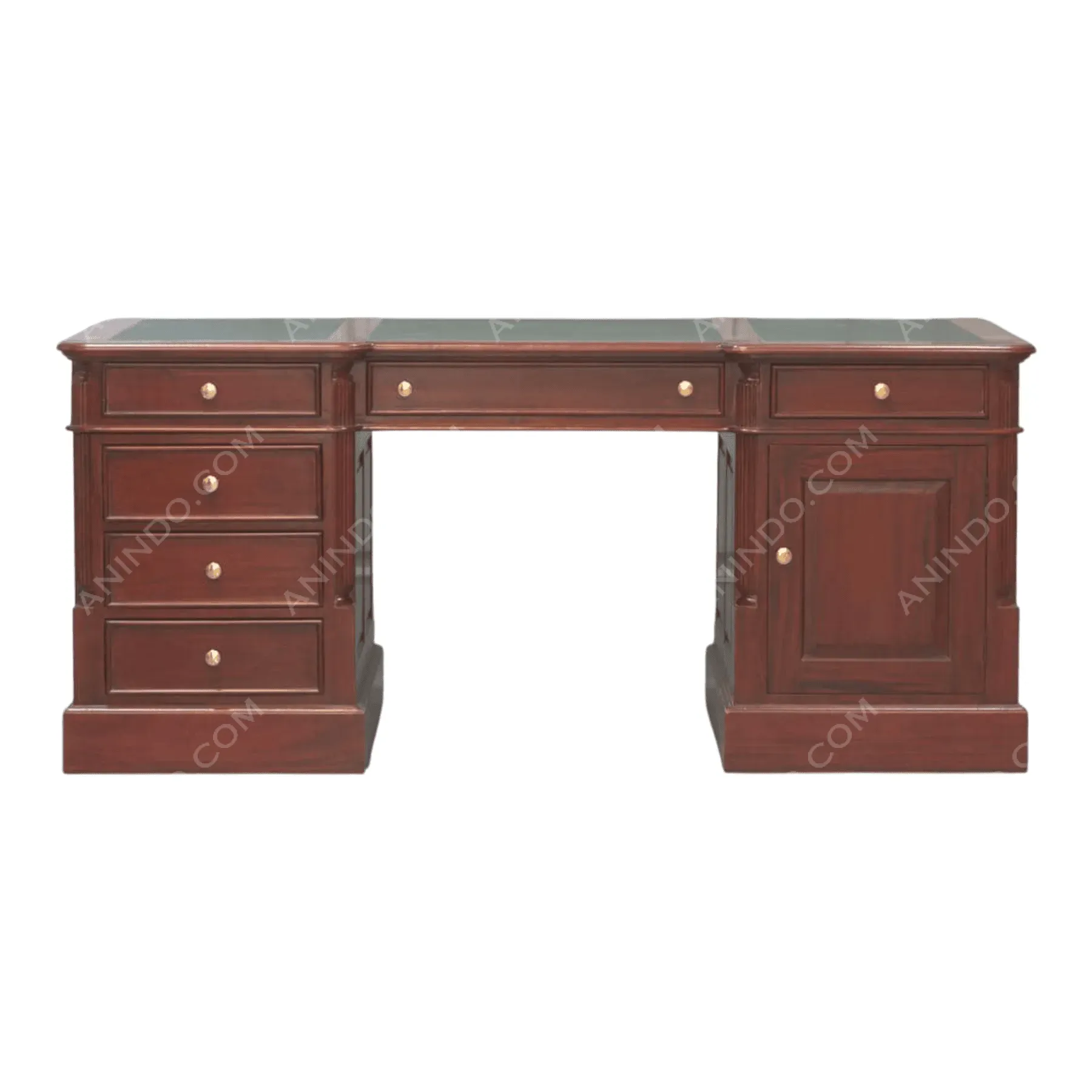 Classic wooden executive desk with drawers