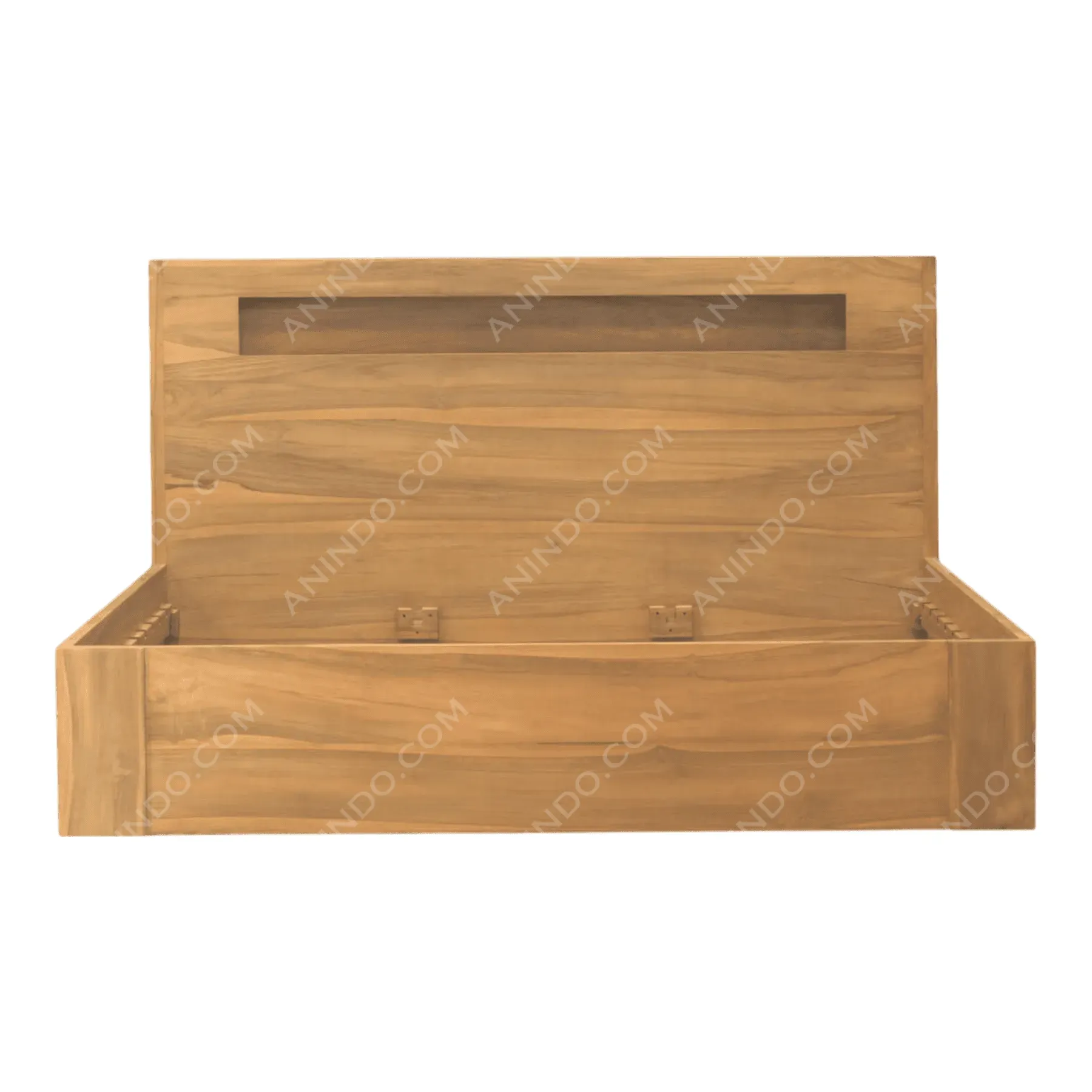 Modern wooden bed frame with headboard