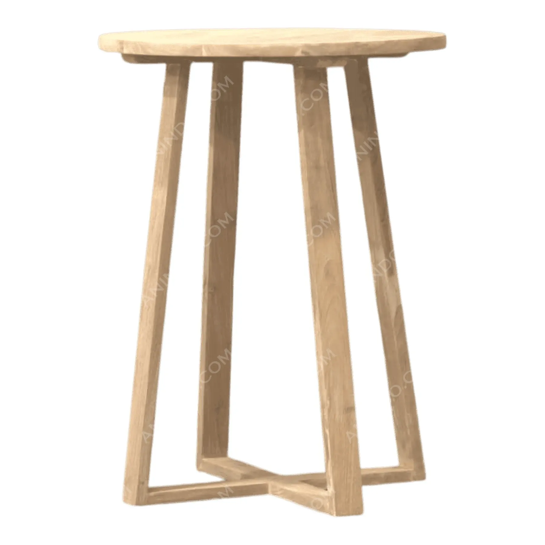 Modern wooden round side table