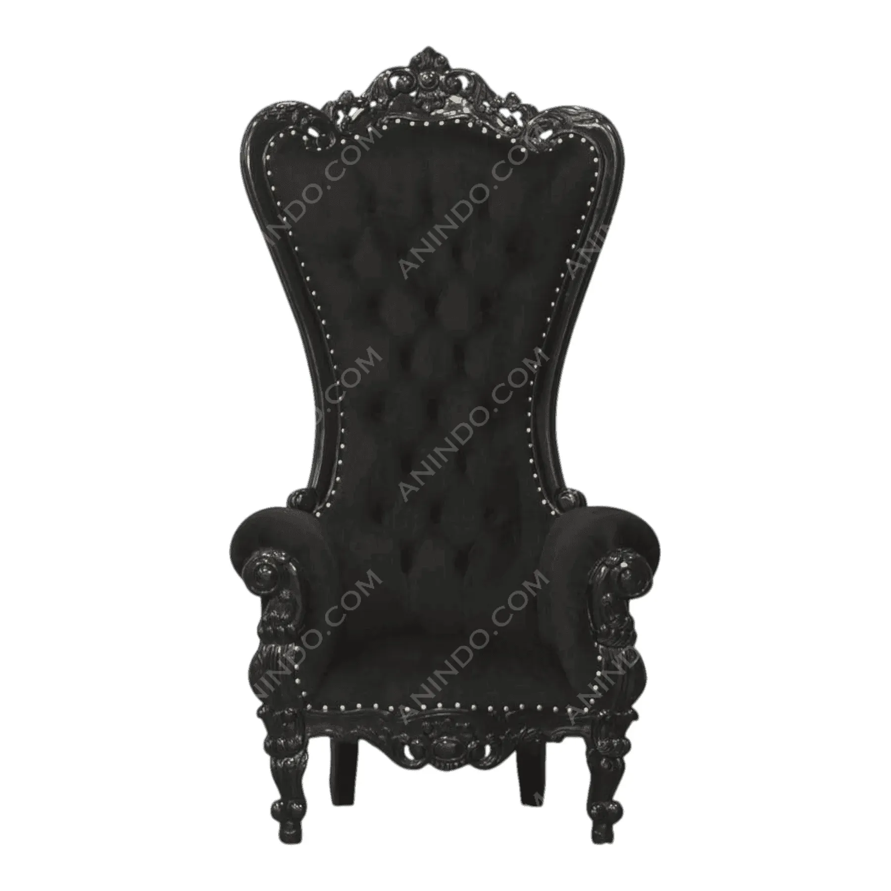 Midnight Gothic High-Back Throne