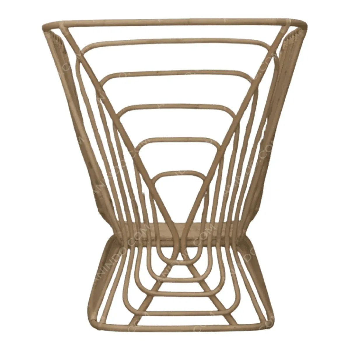 Stylish woven basket with modern geometric design