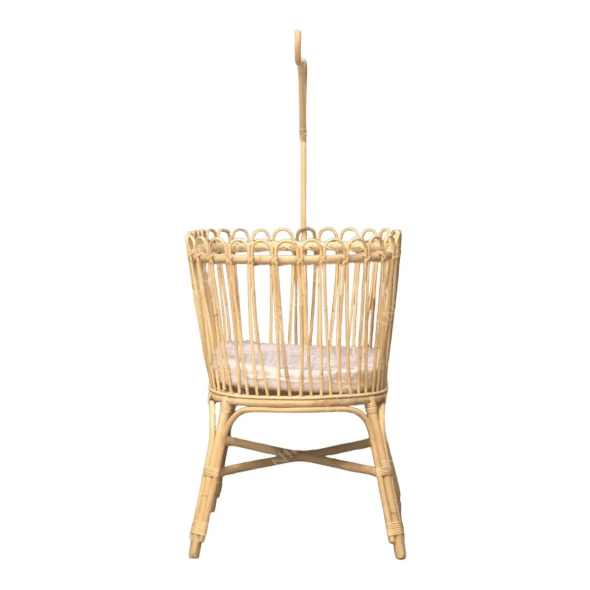 Stylish woven baby bassinet in natural color