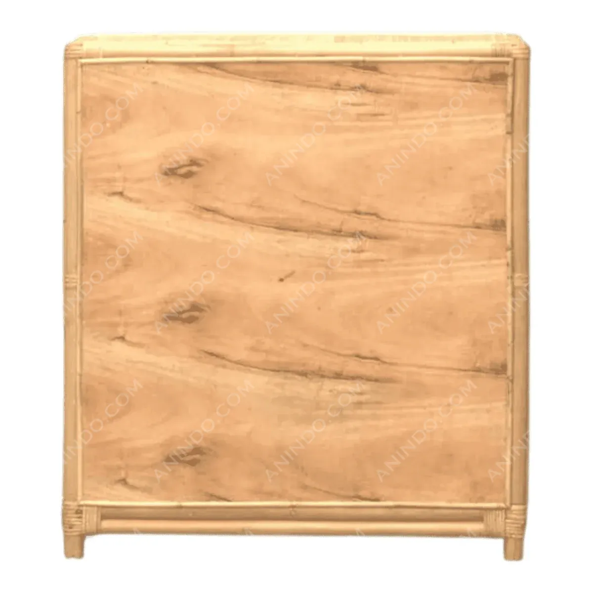 Natural wood storage cabinet with simple design.