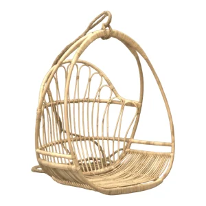 Stylish hanging wicker chair for indoor use