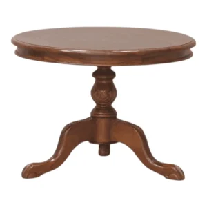 Elegant round wooden table with classic design.