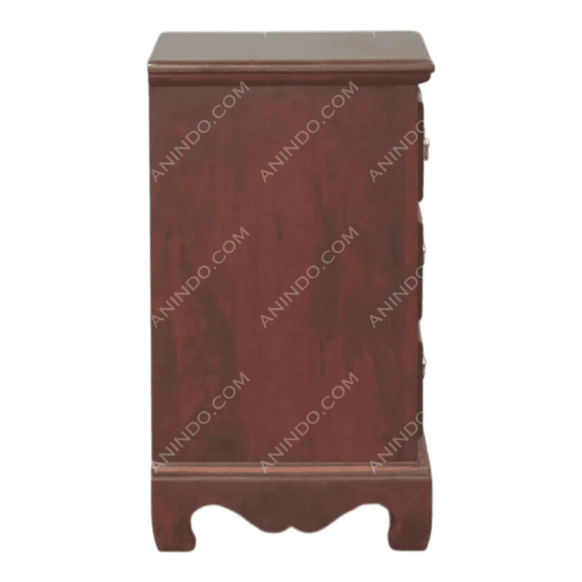 Elegant wooden cabinet with three drawers.