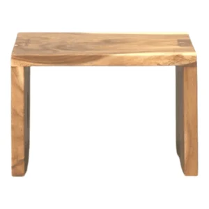 Simple wooden table with a natural finish.