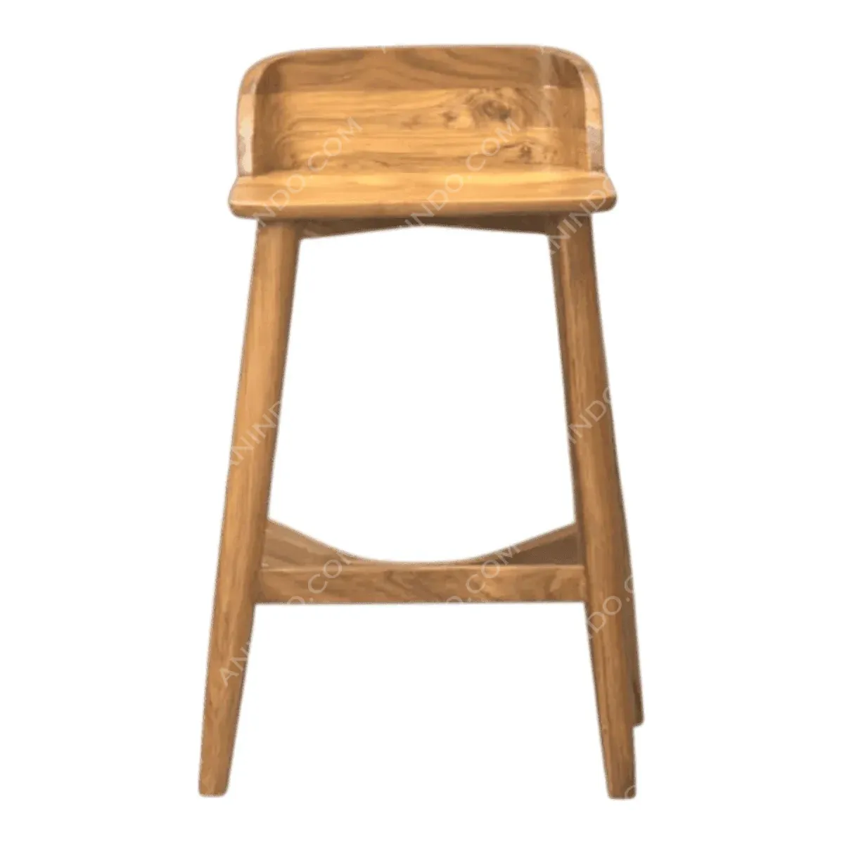 Wooden stool with a minimalist design.