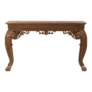 Elaborate wooden console table with ornate legs