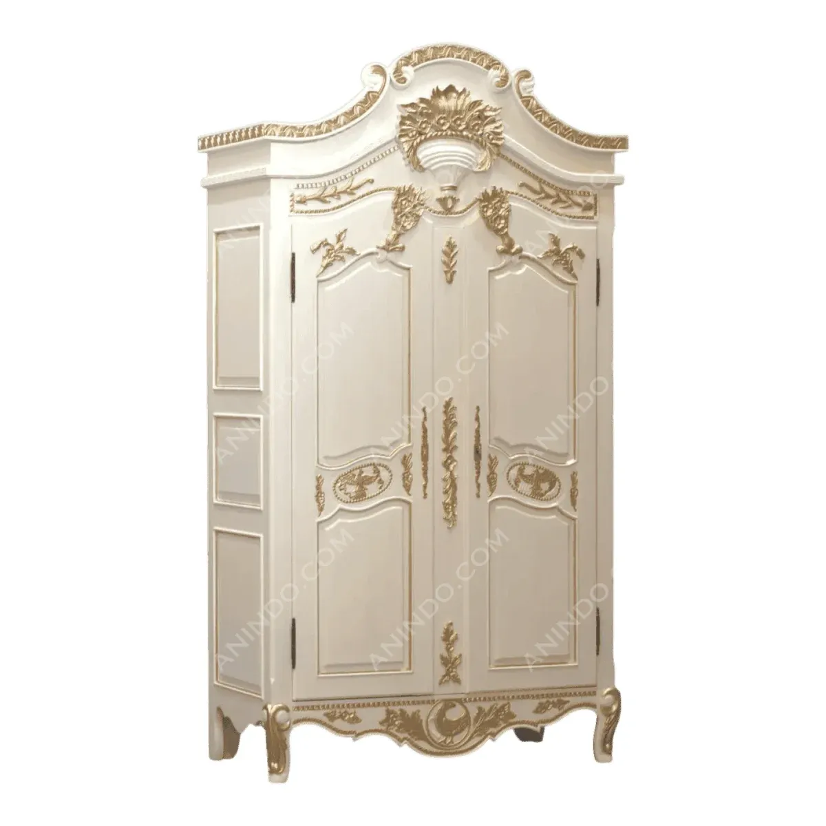 Elegant vintage wardrobe with gold detailing