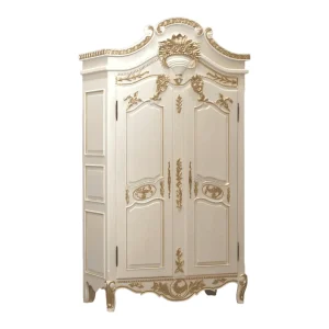 Elegant vintage wardrobe with gold detailing