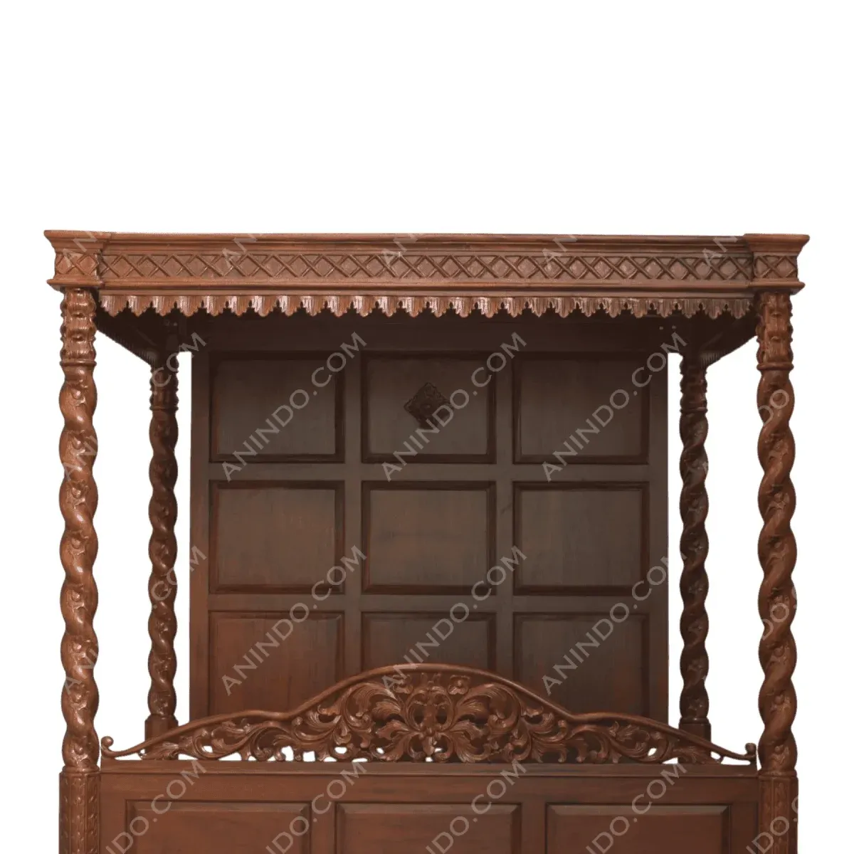 Intricately carved wooden furniture piece