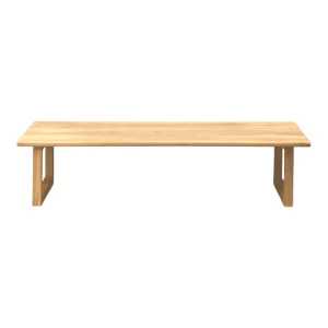 Simple wooden coffee table with minimalist design.