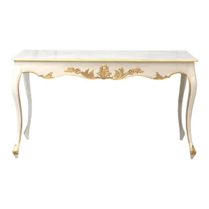 Elegant white and gold decorative table