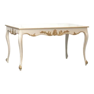 Elegant white and gold decorative table