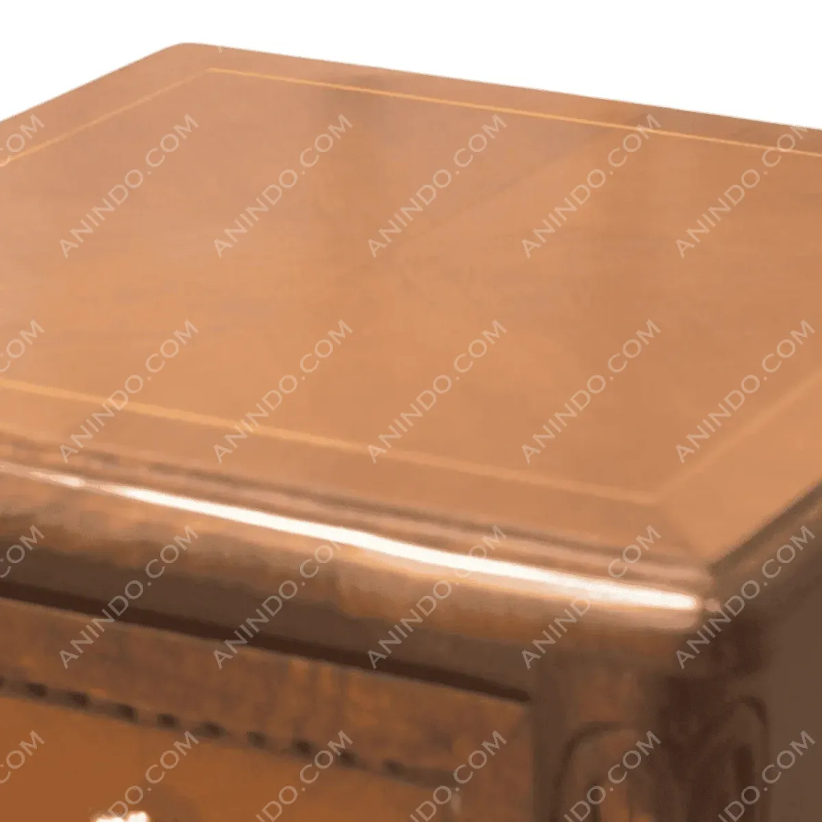 Close-up of polished wooden table surface.