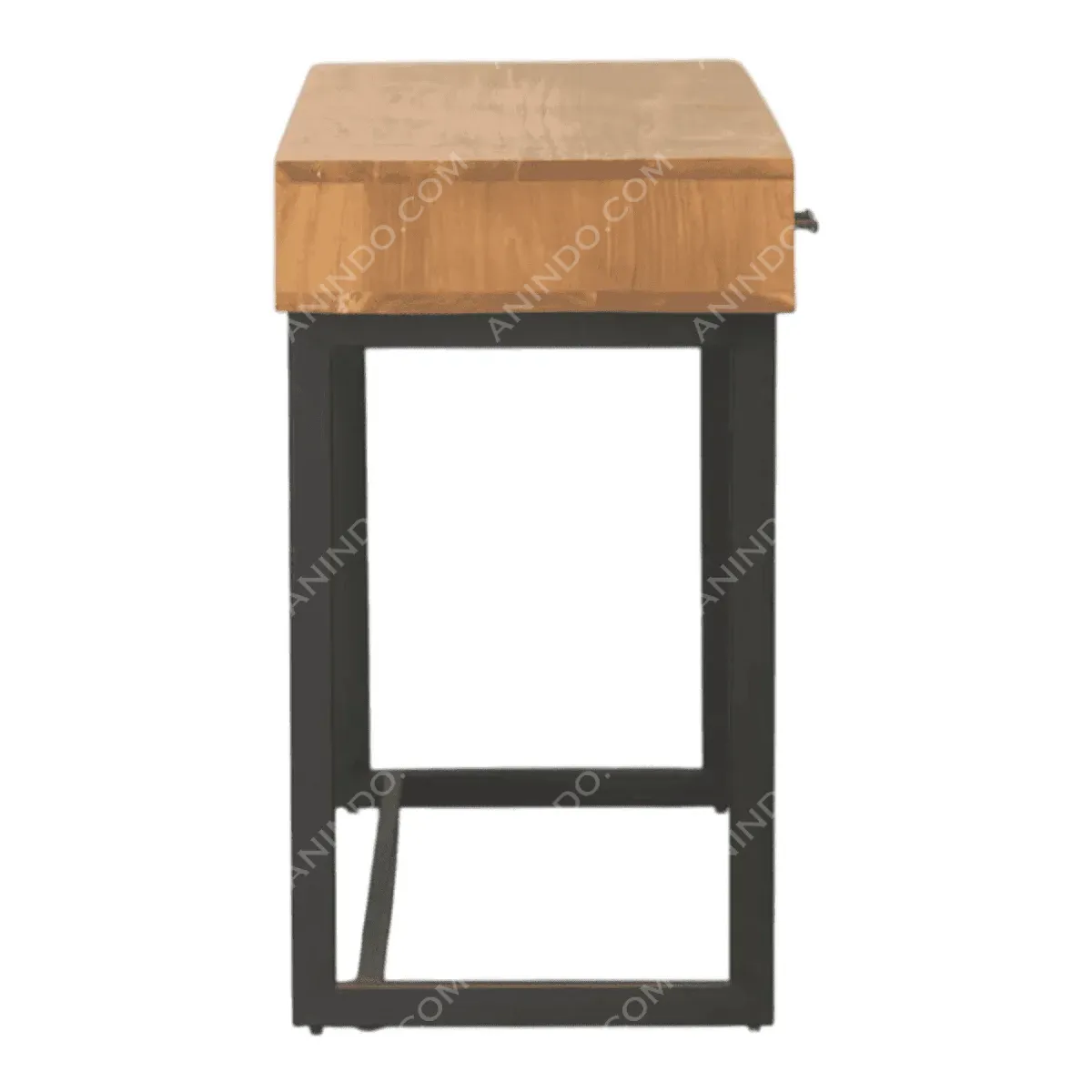 Modern wooden table with metal legs