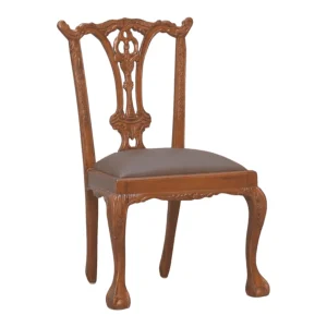 Elegant wooden chair with ornate design