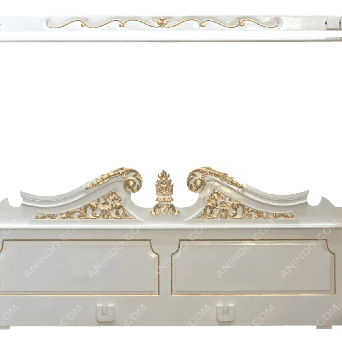 Elegant white and gold decorative dresser