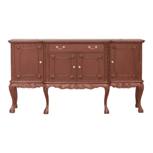 Elegant wooden sideboard with decorative carvings