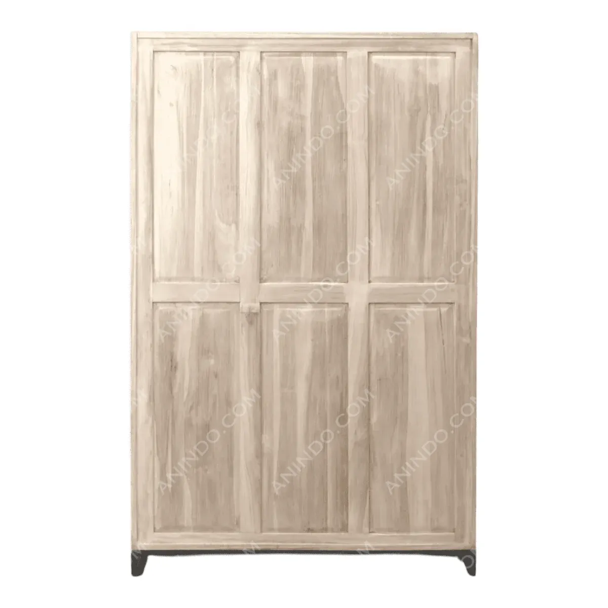 Stylish wooden cabinet with multiple doors.