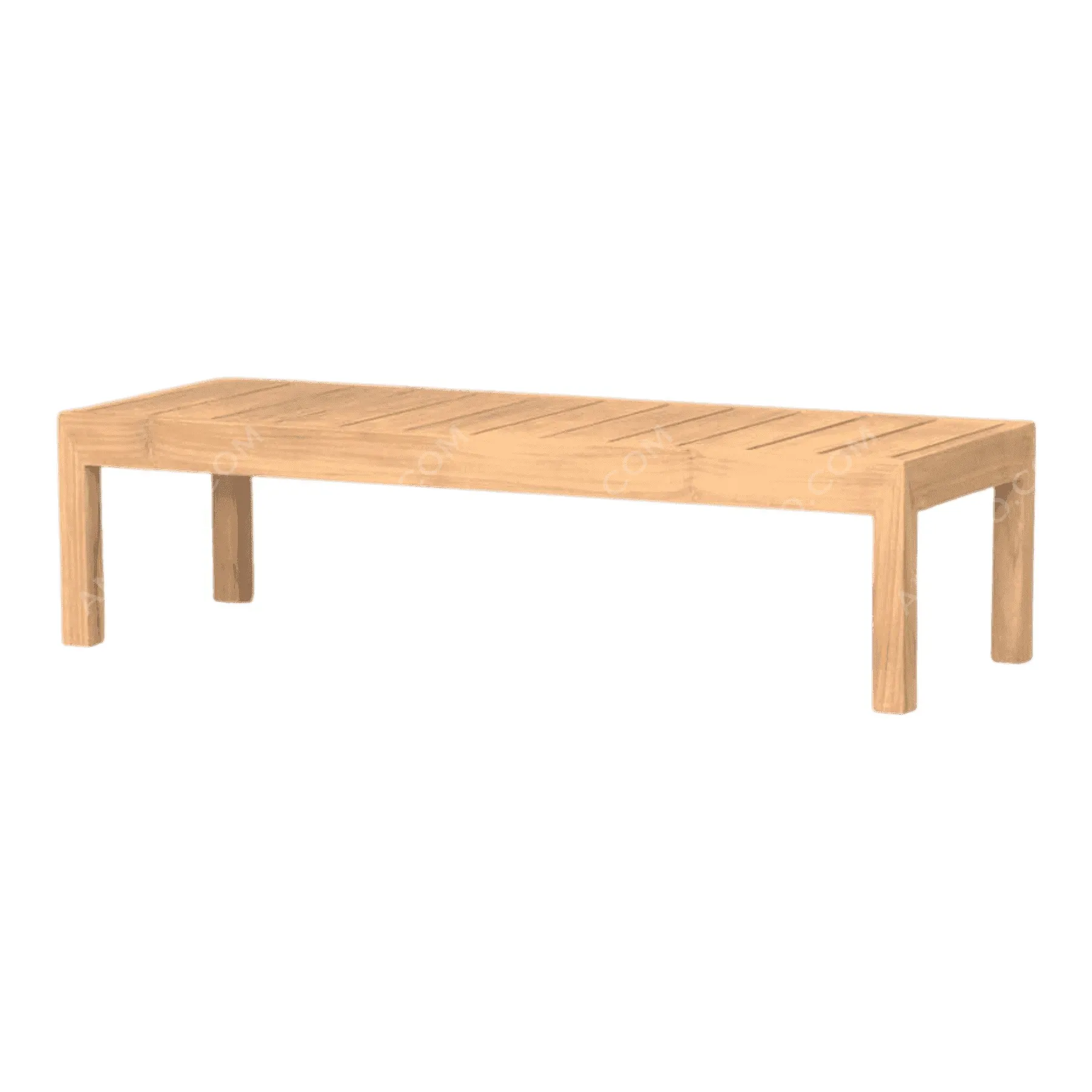 Wooden outdoor bench with simple design