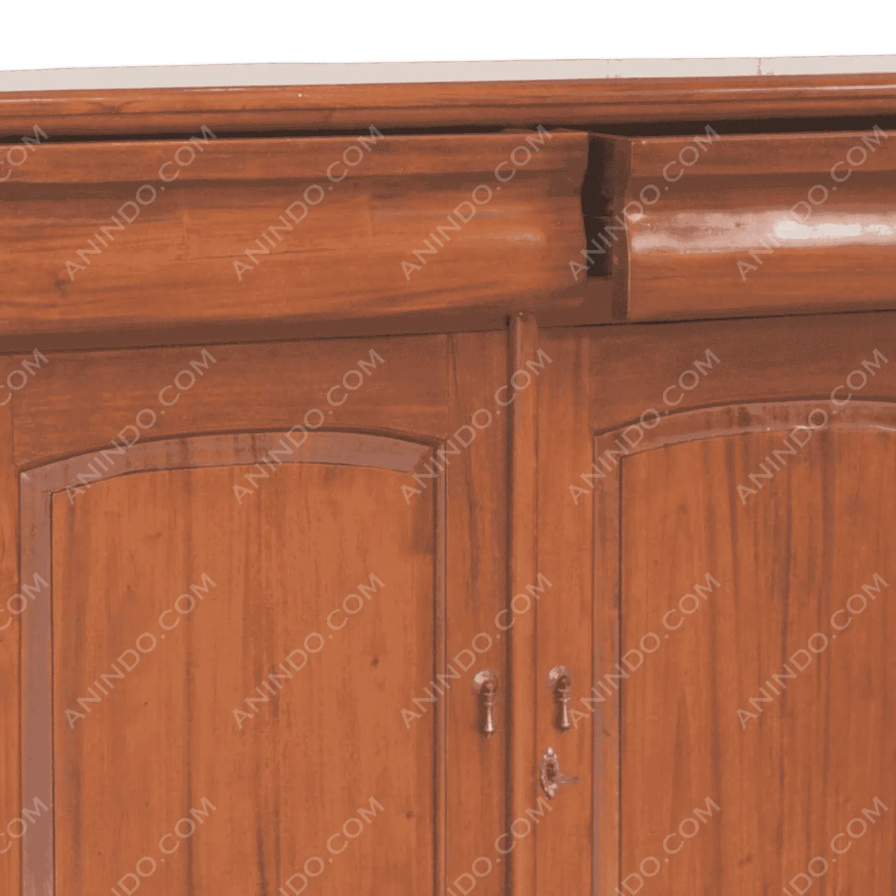 Close-up of wooden cabinet doors