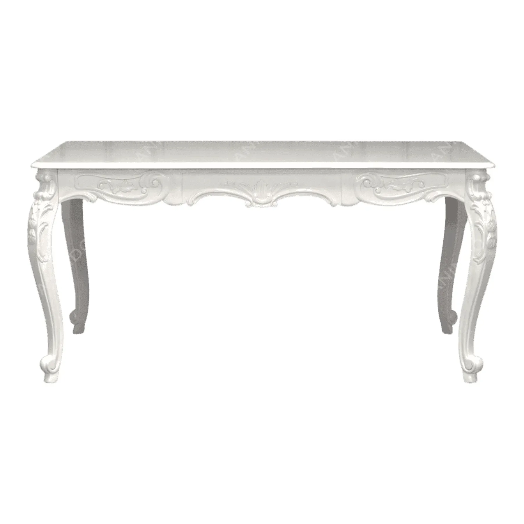 Elegant white vintage wooden table